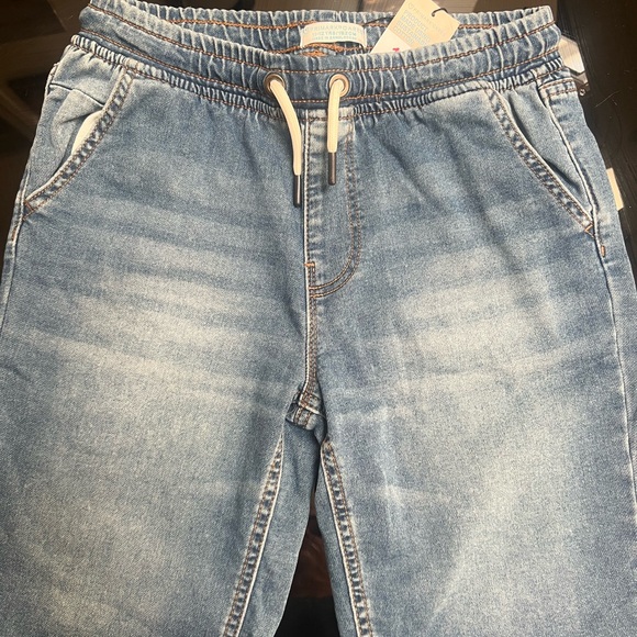 NWT Light Blue Denim Joggers - Picture 1 of 4